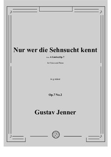 No.2 Nur wer die Sehnsucht kennt: G minor by Gustav Jenner