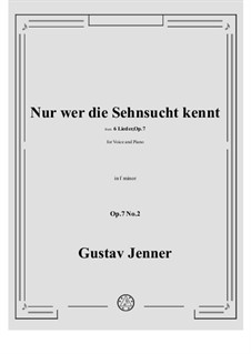 No.2 Nur wer die Sehnsucht kennt: F minor by Gustav Jenner