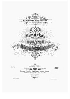 3 Mazurkas, Op.7: 3 Mazurkas by Louis Marek