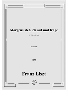 Morgens Steh ich Auf und Frage, S.290: Klavierauszug mit Singstimmen by Franz Liszt