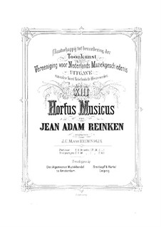 Hortus Musicus. Sonatas and Suites for Strings and Basso Continuo: Violin I part by Johann Adam Reincken