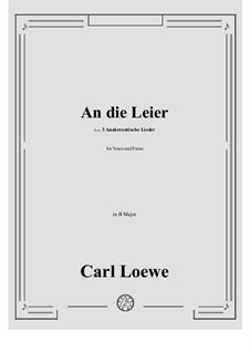 No.1 An die Leier: B Major by Carl Loewe