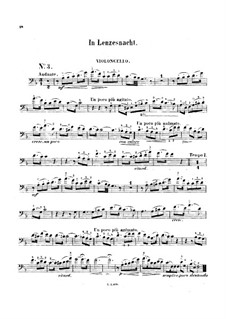 King Manfred, Op.93: In Lenzenacht, für Cello und Klavier – Cellostimme by Carl Reinecke