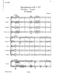 Symphony No.73 in D Major 'The Hunt', Hob.I/73: Full score by Joseph Haydn