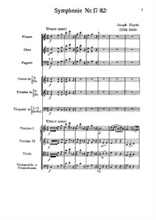 Symphony No.82 in C Major 'The Bear', Hob.I/82: Full score by Joseph Haydn