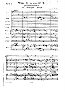 Symphony No.100 in G Major 'Militaire', Hob.I/100: Full score by Joseph Haydn