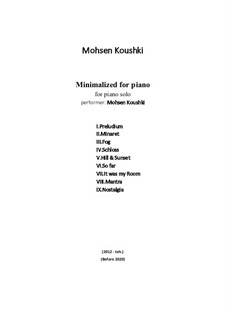 Minimalized for Piano: Minimalized for Piano by Mohsen Koushki