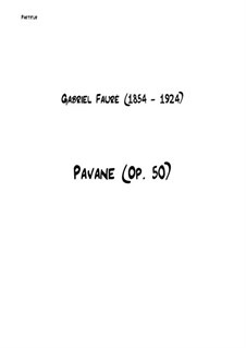 Pavane, Op.50: For brass quintet by Gabriel Fauré