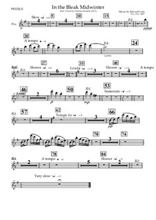 In the Bleak Midwinter: For symphony orchestra – parts by Edward Lein