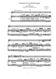 Concerto No.3 in B Flat Major: For oboe and piano by Tomaso Albinoni