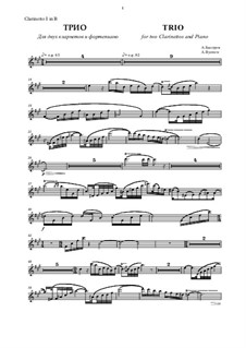 Trio for two Clarinets and Piano: Parts by Alexander Bystrov
