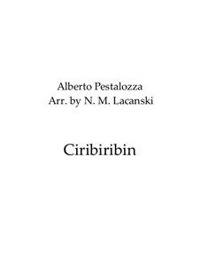 Ciribiribin: For clarinet and piano by Albert Pestalozza
