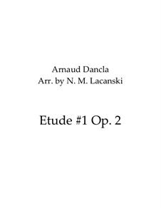 Two Etudes, Op.2: No.1, for violin by Arnaud Dancla