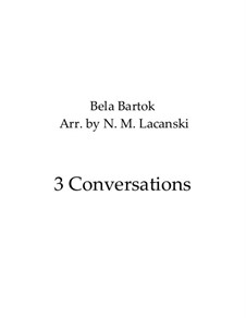 Nos.4-6 Three Conversations: For alto and soprano saxophones by Béla Bartók