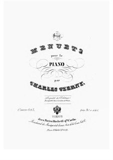 Six Menuets, Op.685: Six Menuets by Carl Czerny