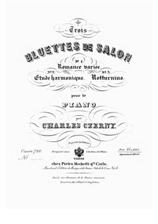 Trois Bluettes de Salon, Op.728: Trois Bluettes de Salon by Carl Czerny