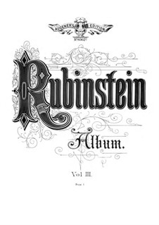Favorite Pianoforte Pieces: Vol.III by Anton Rubinstein