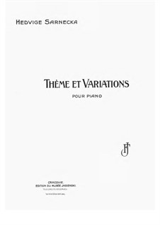 Sonata, Op.9: Theme et Variations. First part by Jadwiga Sarnecka