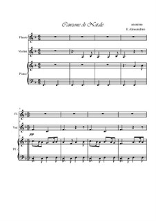 Canzone di Natale: For flute, violin and piano by folklore