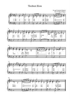 Des Herrn Einzug (Tochter Zion): For mixed choir by Georg Friedrich Händel