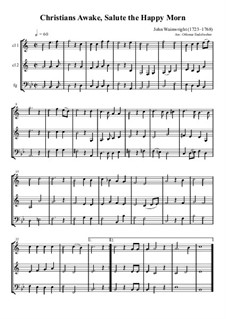 Christians, Awake: For two clarinets and bassoon by John Wainright