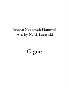 Allegretto Grazioso and Gigue: Gigue, for violin and cello by Johann Nepomuk Hummel