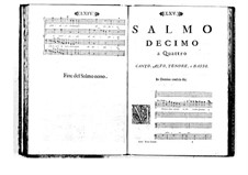 Estro poetico-armonico for Voices and Basso Continuo: Volume II. Psalm X by Benedetto Marcello