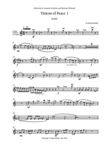 Visions of Peace I - Hope: For organ & lame sonore (or violin) by Hans Bakker
