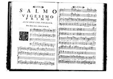 Estro poetico-armonico for Voices and Basso Continuo: Volume IV. Psalm XXI by Benedetto Marcello