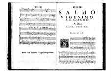 Estro poetico-armonico for Voices and Basso Continuo: Volume IV. Psalm XXII by Benedetto Marcello