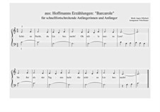 Barcarole: Version for piano by Jacques Offenbach