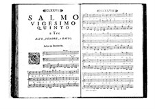 Estro poetico-armonico for Voices and Basso Continuo: Volume IV. Psalm XXV by Benedetto Marcello