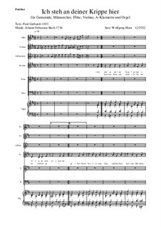 Ich steh an deiner Krippen hier, BWV 469: Für Chor und Konzertband by Johann Sebastian Bach