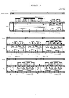 Alida No.13 songs of Awareness for Mezzo-soprano and piano, MVWV 1454: Alida No.13 songs of Awareness for Mezzo-soprano and piano by Maurice Verheul