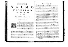 Estro poetico-armonico for Voices and Basso Continuo: Volume V. Psalm XXIX by Benedetto Marcello