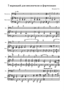 7 variations for cello and piano, Op.6: 7 variations for cello and piano by Семён Капранов