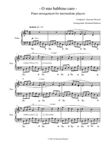 O mio babbino caro: For piano by Giacomo Puccini