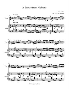 A Breeze from Alabama: For violin and piano by Scott Joplin