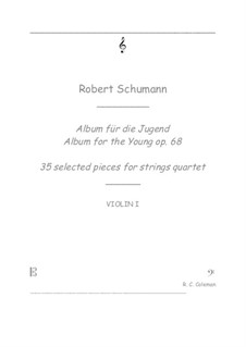 35 selected pieces: For strings quartet by Robert Schumann