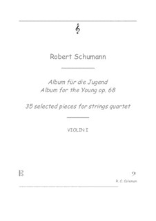 35 selected pieces: For strings quartet by Robert Schumann