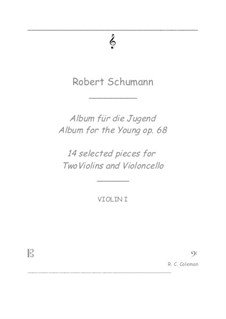 35 selected pieces: For strings trio – two violins and cello by Robert Schumann