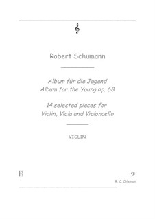35 selected pieces: For strings trio – violin, viola, cello by Robert Schumann