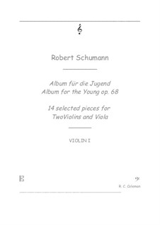 35 selected pieces: For strings trio – two violins and viola by Robert Schumann