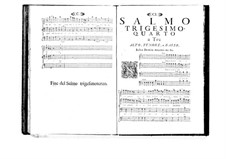 Estro poetico-armonico for Voices and Basso Continuo: Volume VI. Psalm XXXIV by Benedetto Marcello