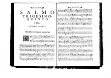 Estro poetico-armonico for Voices and Basso Continuo: Volume VI. Psalm XXXV by Benedetto Marcello