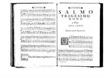 Estro poetico-armonico for Voices and Basso Continuo: Volume VII. Psalm XXXIX by Benedetto Marcello