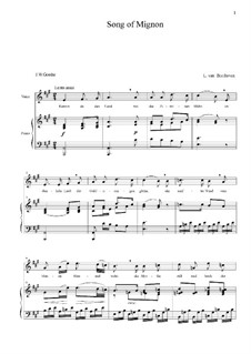 Six Songs, Op.75: Mignon by Ludwig van Beethoven
