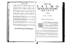 Estro poetico-armonico for Voices and Basso Continuo: Volume VIII. Psalm XLV by Benedetto Marcello