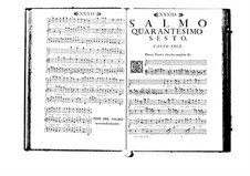 Estro poetico-armonico for Voices and Basso Continuo: Volume VIII. Psalm XLVI by Benedetto Marcello