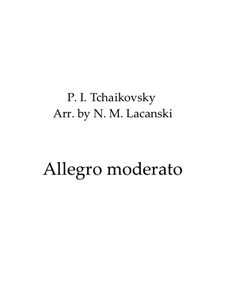 Allegretto moderato for String Trio, TH 152: Full score, parts by Pyotr Tchaikovsky